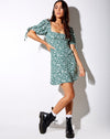 Image of Calia Dress in Floral Field Green