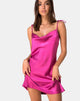 Image of Camara Dress in Satin Magenta