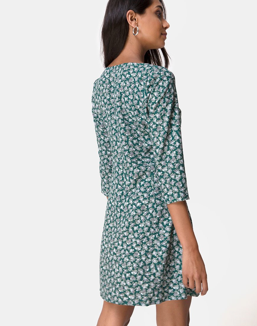 Image of Camdy Dress in Floral Bloom Green