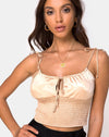 Image of Cemara Top in Satin Champagne