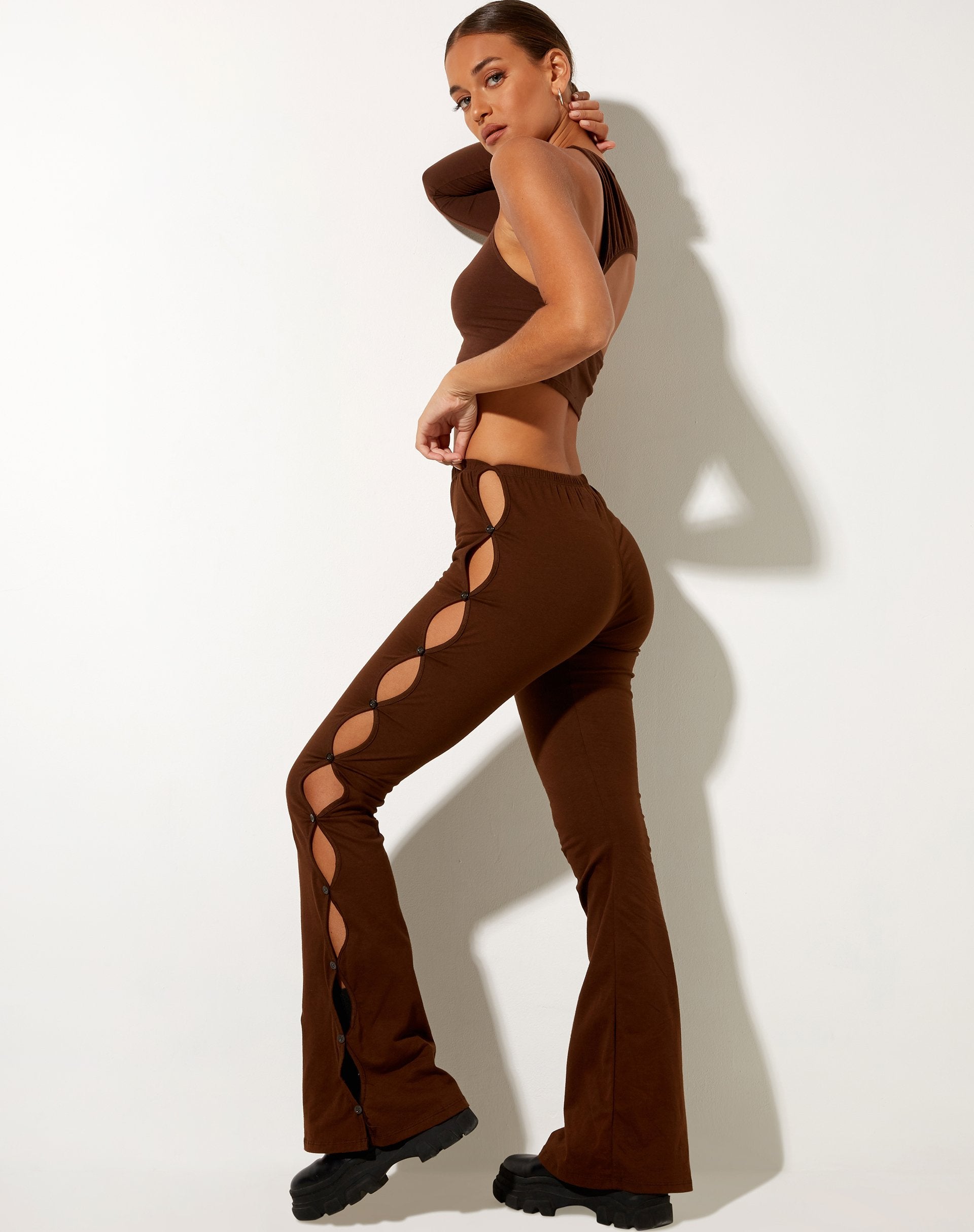 Image of Channa Flare Trouser in Cocoa