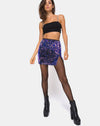 Image of Cheri Split Skirt in Velvet Laser Pink