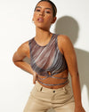 Image of Cleo Crop Top in Ripple Chocolate