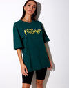 Image of Cocoon Tee in Bottle Green Too Many Feelings