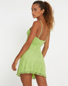 image of Coline Mini Dress in Lace Lime