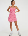 image of Coline Mini Dress in Pink Ditsy Daisy Embro