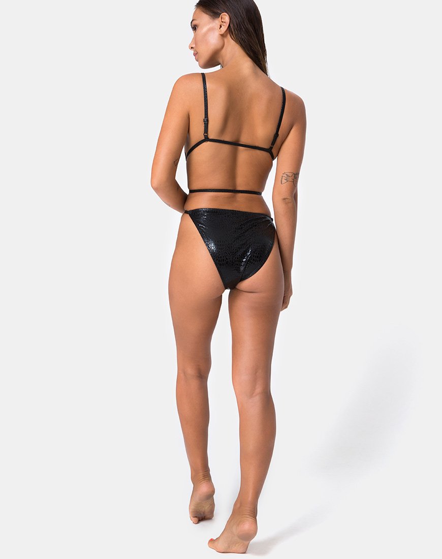 Image of Conis Swimsuit in Snake Black