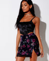 Image of Cora Mini Skirt in Gothic Rose with Lace