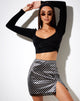 Image of Corla Mini Skirt in Diagonal Dogtooth