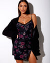 Image of Coti Bodycon Dress in Gothic Rose with Lace