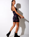 Image of Coti Bodycon Dress in Gothic Rose with Lace