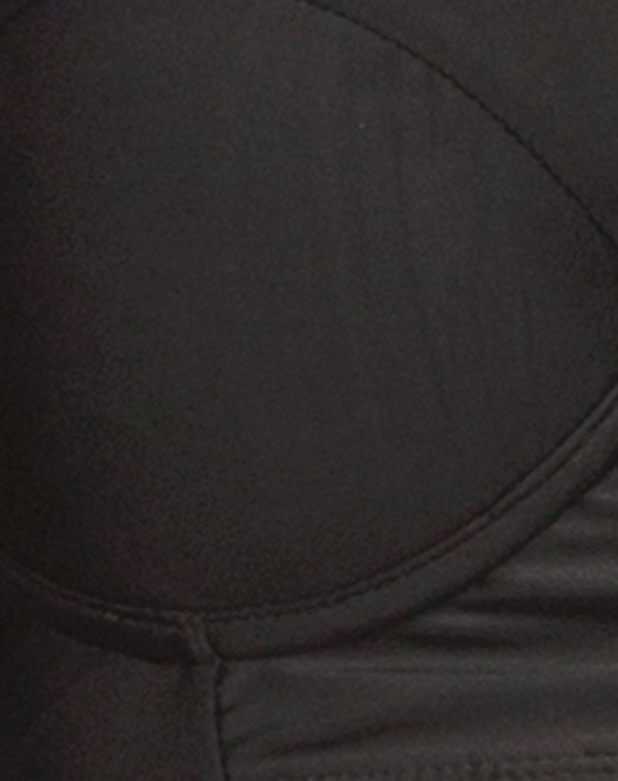 Image of Crystal Cut Out Bikini Bottom in Black