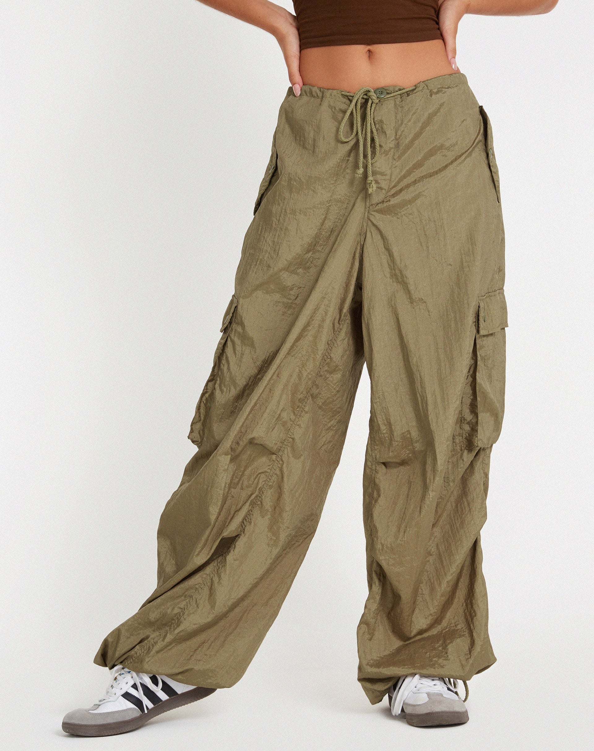 image of Cuties Wide Leg Trouser in Silver Gold