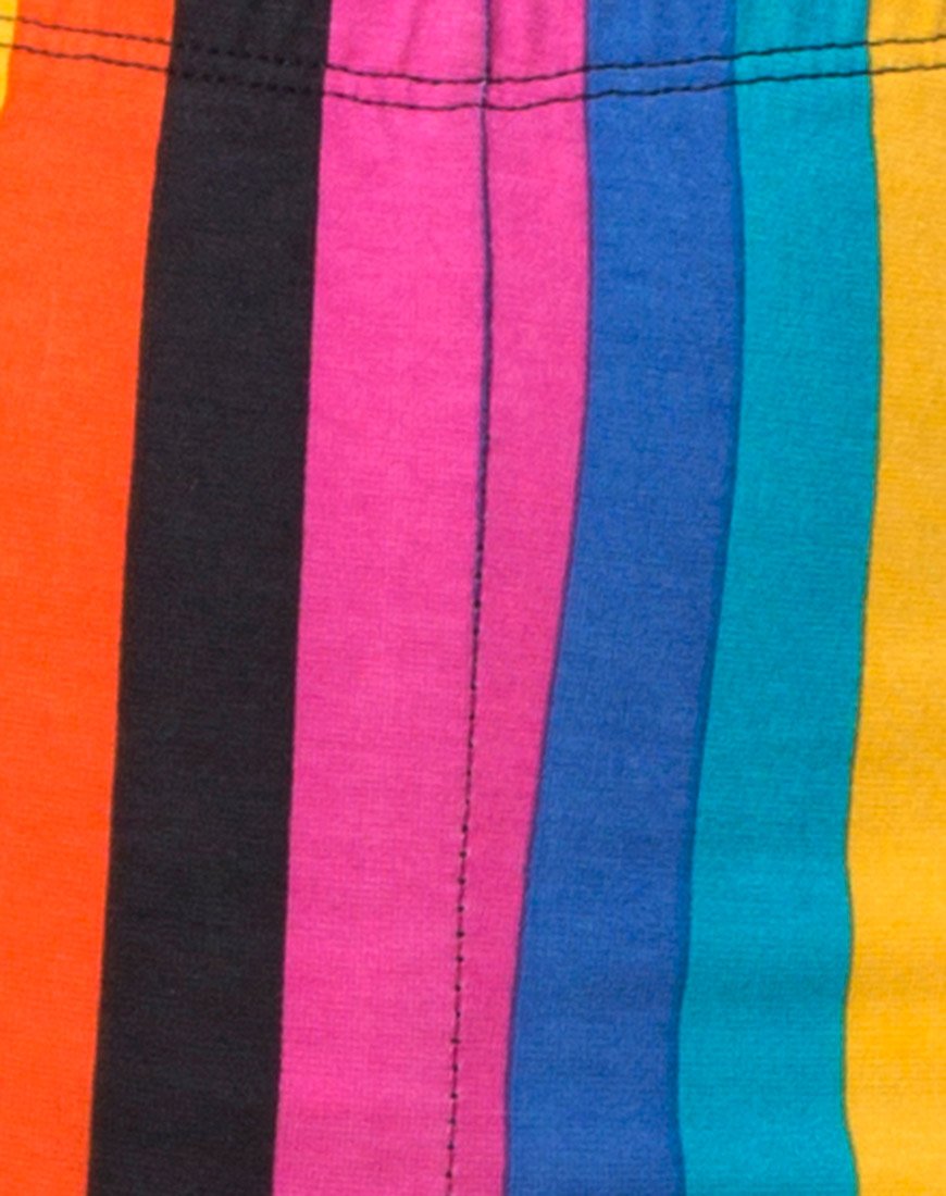 Image of Cycle Short in New Vertical Mixed Stripe