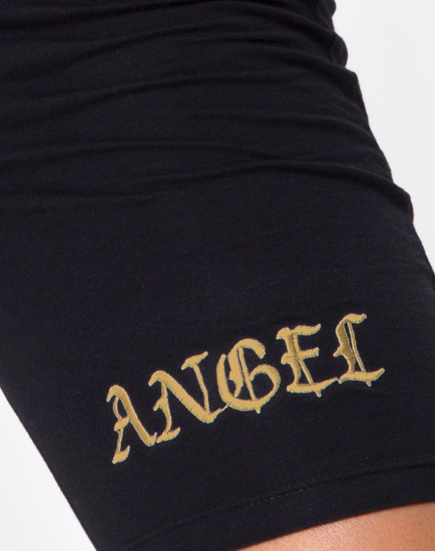 Image of Cycle Short Black No Angel Embroidery