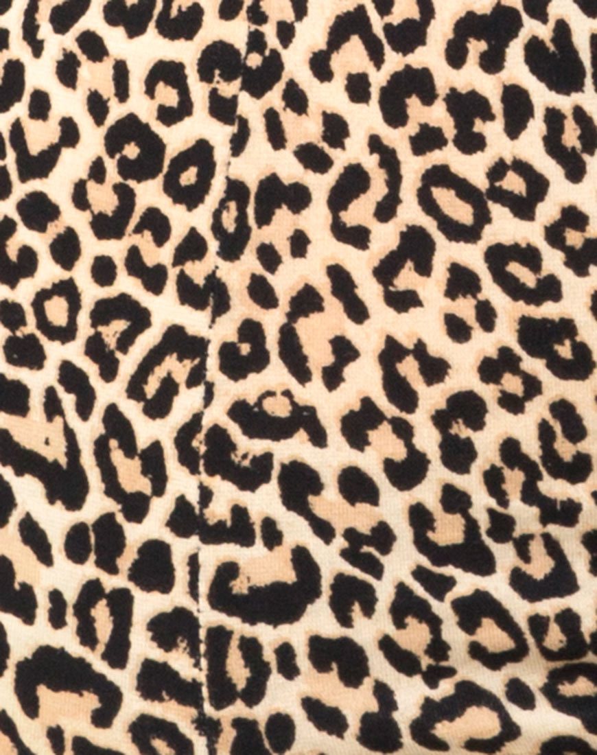 Image of Cycle Short in Rar Leopard Brown