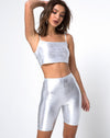 Image of Cycle Short in Spandex Silver