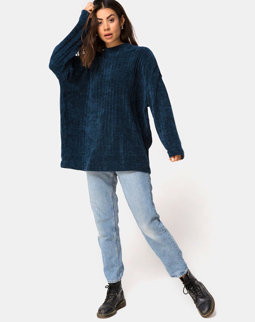 Image of Dad Jumper in Chenille Blue