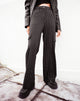 image of Abba Cargo Trouser in Pinstripe Black