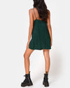Image of Datista Dress in Satin Cheetah Forest Green