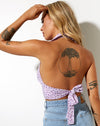Image of Datri Crop Top in Ditsy Rose Lilac