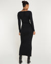 image of Delani Long Sleeve Midi Dress in Black