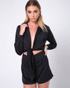 Image of Drille Cutout playsuit in Black