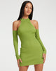 image of Dundar Mini Dress in Golden Lime