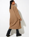 Image of Duster Coat in Houndstooth Brown Check