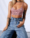 Image of Dyla Crop Top in PU Snake Pink