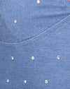 Image of Dyla Crop Top in Blue Denim Hot Fix