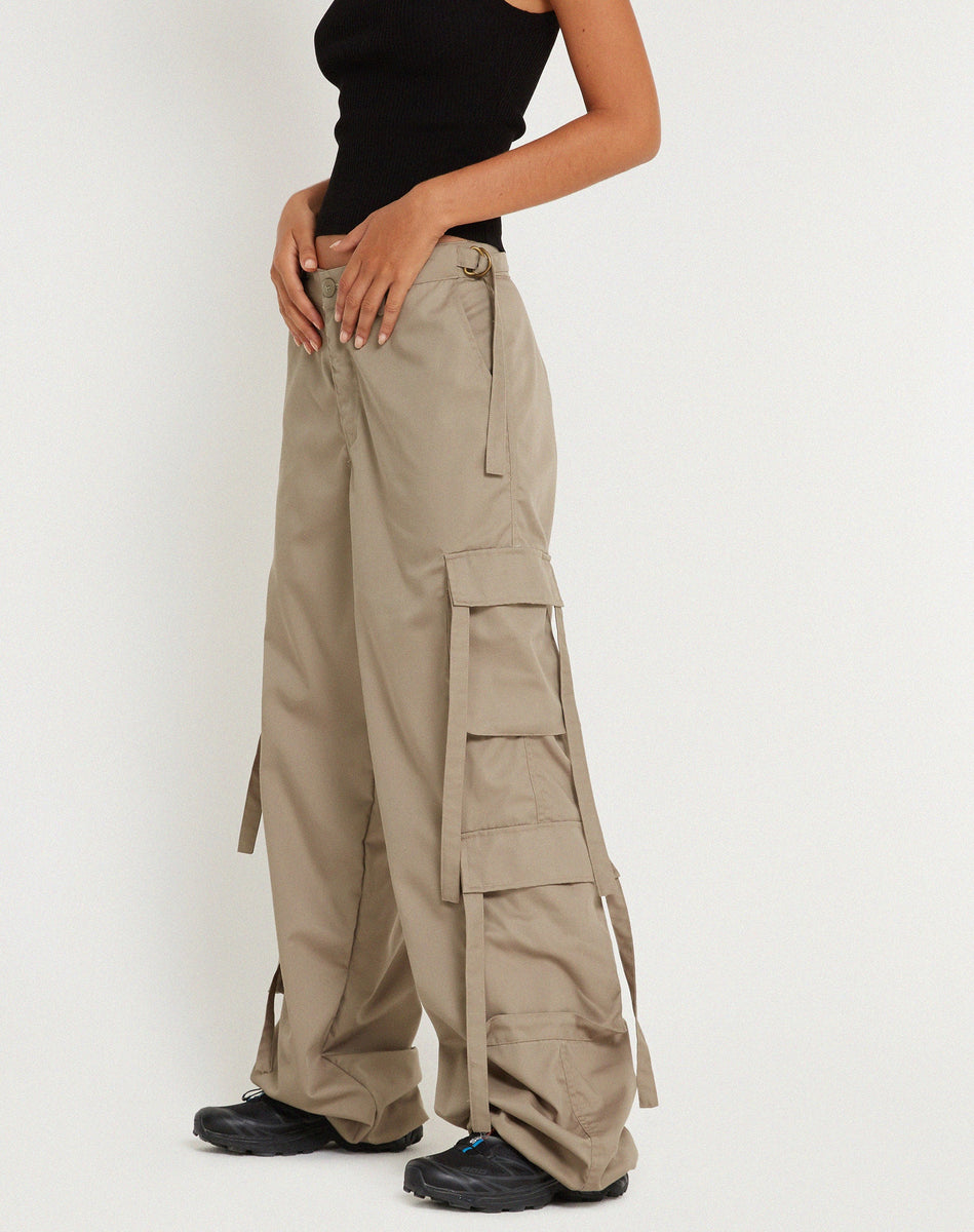 Cotton Drill Taupe Cargo Trouser | Edgar – motelrocks-com-eur