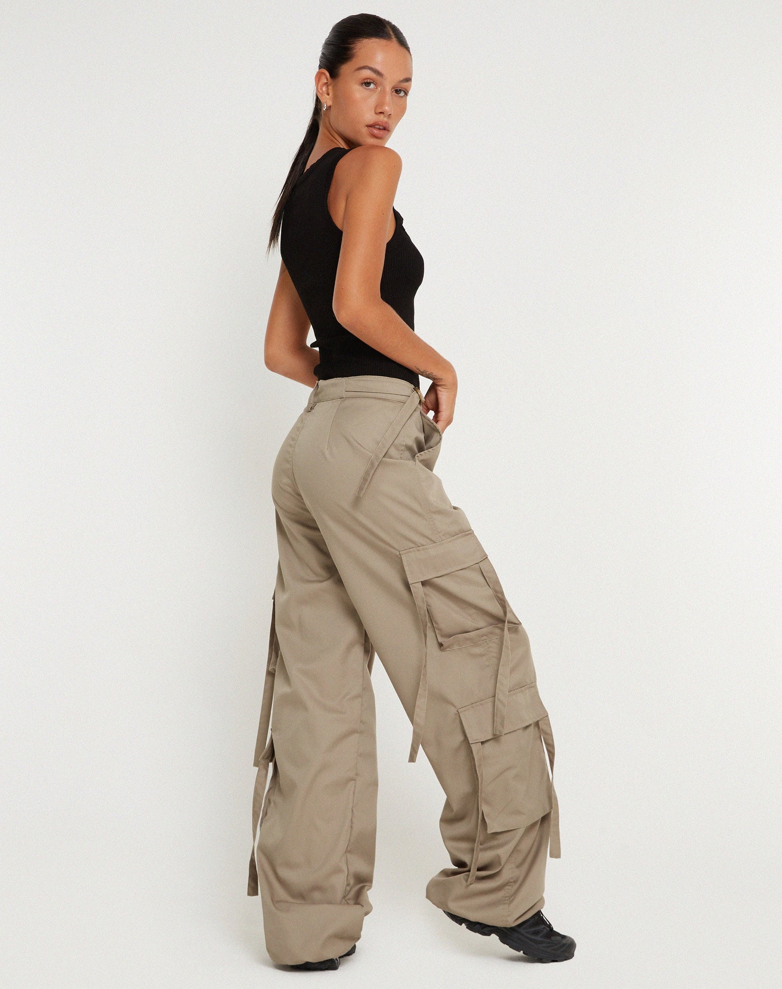 Cotton Drill Taupe Cargo Trouser | Edgar – motelrocks-com-eur