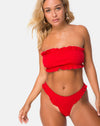 Image of Effie Bikini Bottom Red Rib