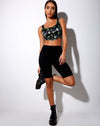 Image of Elci Corset Top in Black Butterfly Lime
