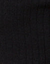 Image of Elena Crop Top in Rib Knit Black