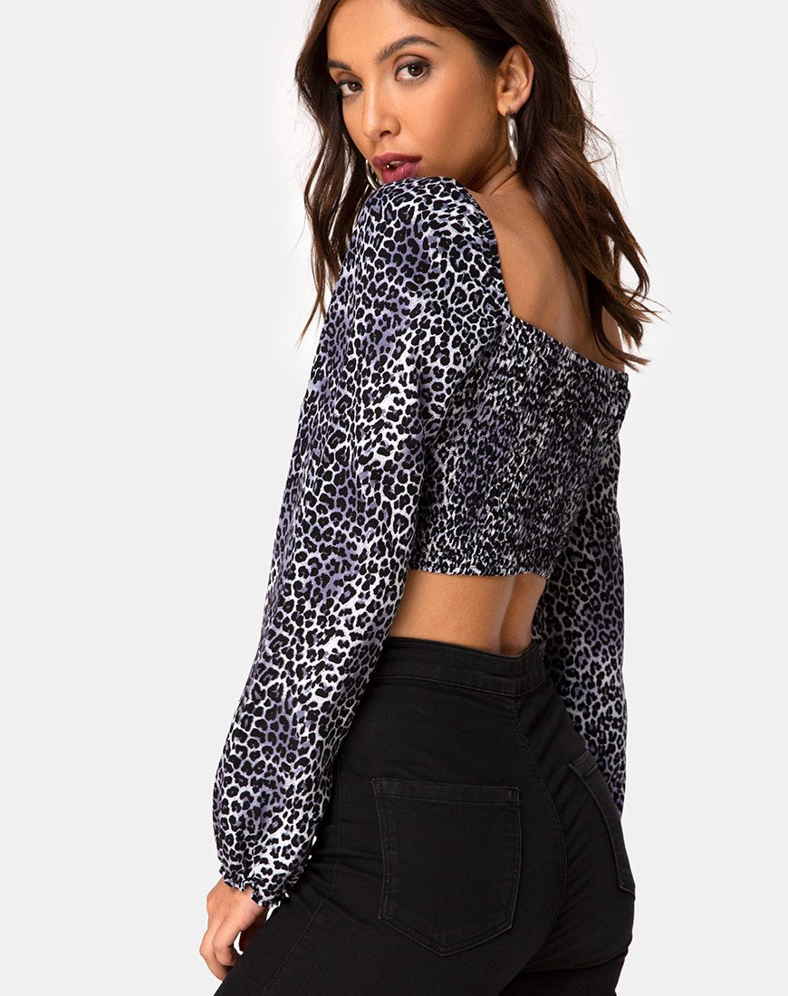 Image of Elina Top in Rar Leopard Grey