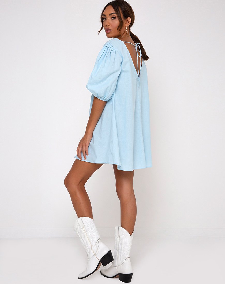 Robe babydoll bleu hot sale