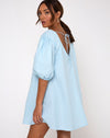Image of Elna Babydoll Dress in Sky Blue