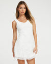 image of Eltami Mini Dress in Lace Ivory