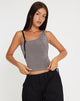 image of Eltica One Shoulder Crop Top in Grey