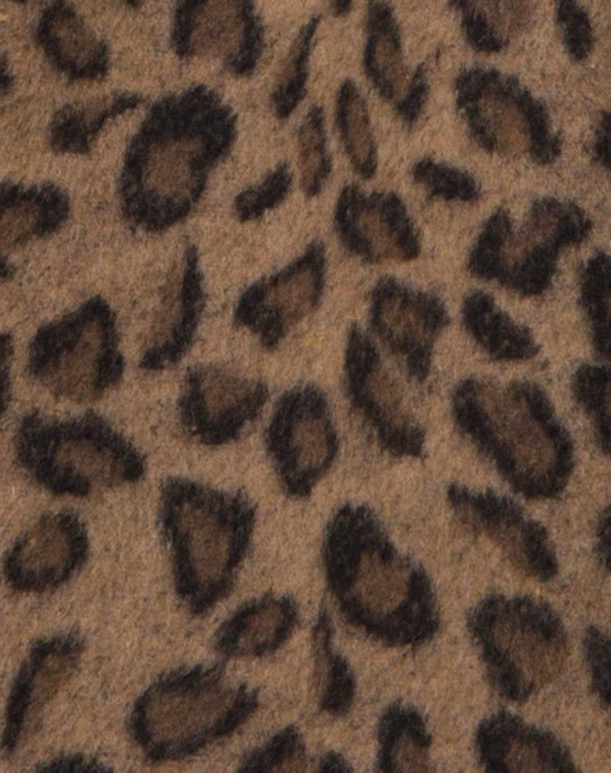Image of Ernest Boyfriend Coat Leopard Print Grey
