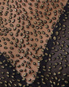 Image of Ether Longsleeve Top in Glitter Net Animal Black