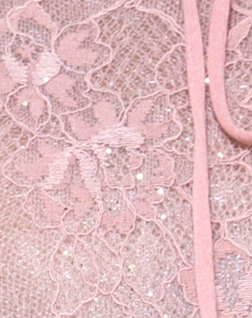 Image of Eva Crop Top in Lace Rose