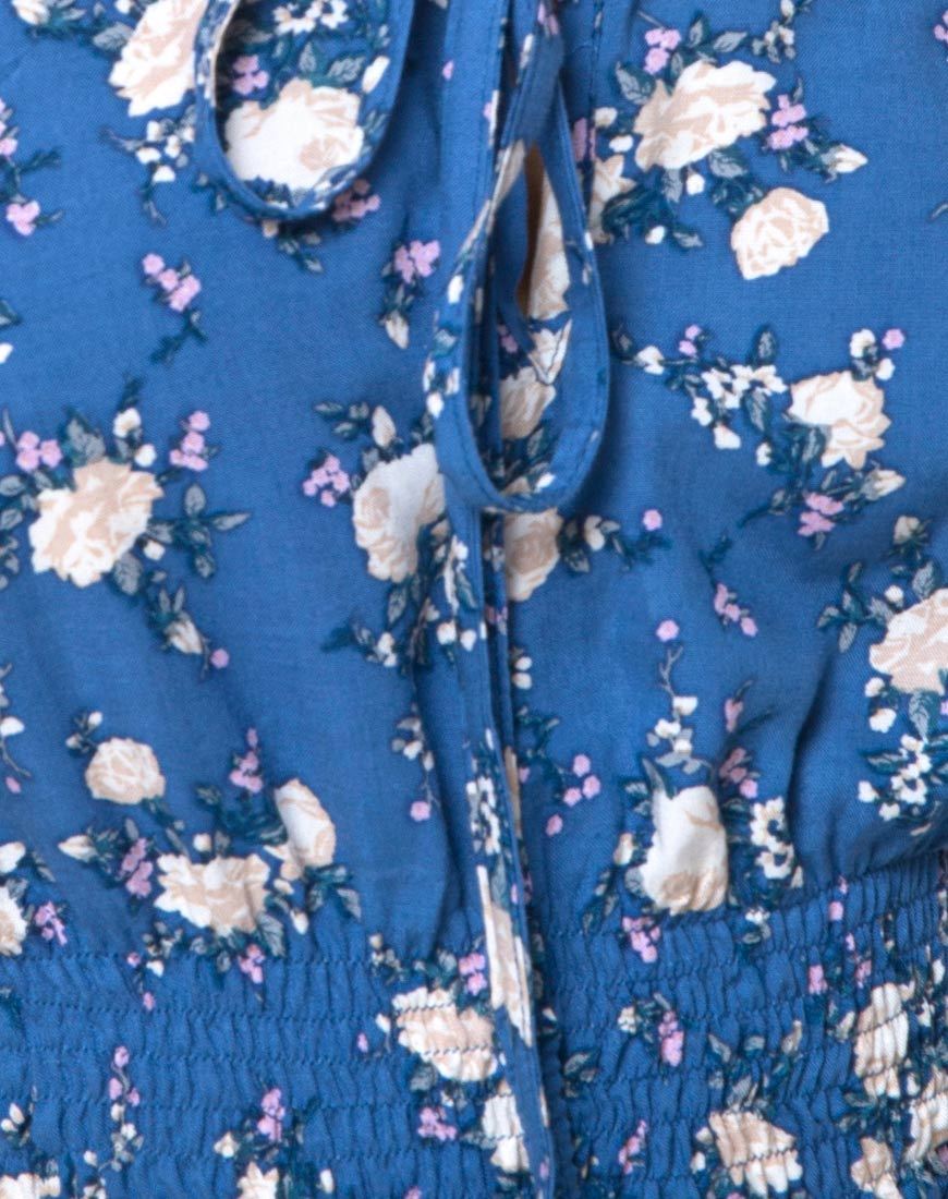 Image of Evane Crop Top in Soheila Floral Blue