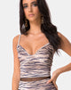 Image of Dyrilla Cropped Bralet in Velvet Golden Tiger