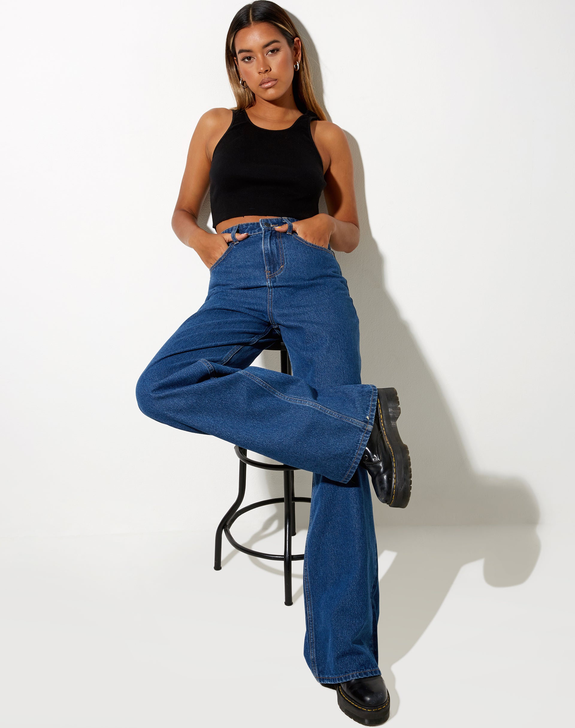 Image of Extra Wide Jean in Classic Blue