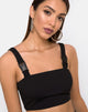 Image of Farety Top in Black with Derlin Clip