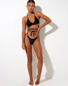 Image of Farisa Strappy Bikini Bottom in Black