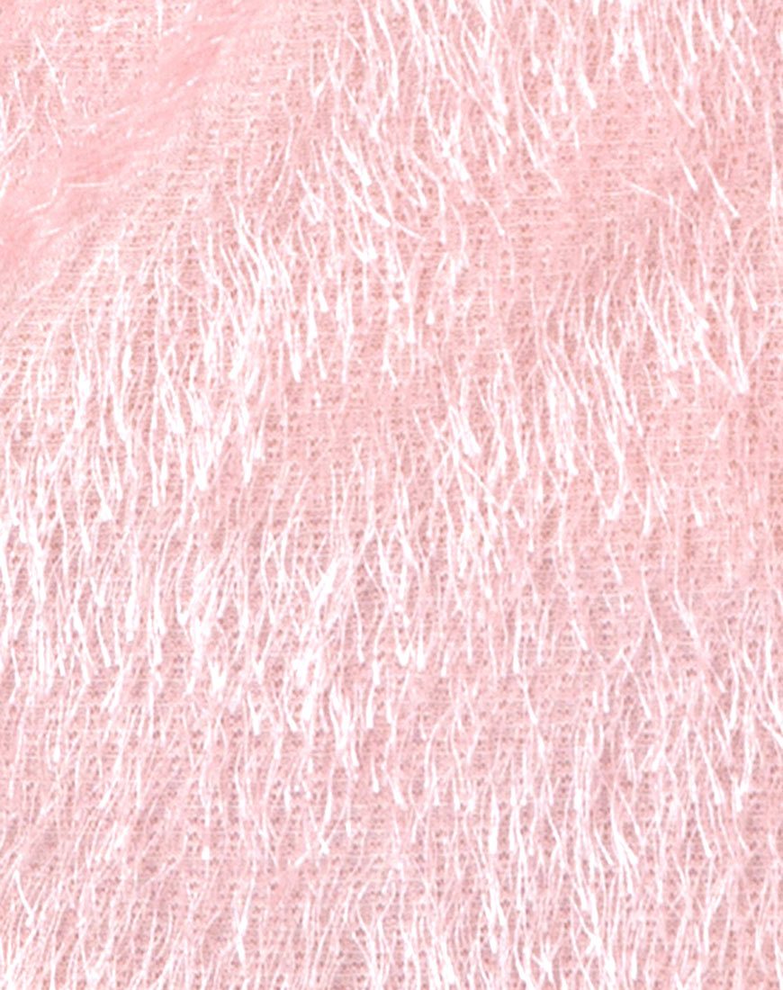 Image of Finn Dress in Plush Fringe Sugar Pink